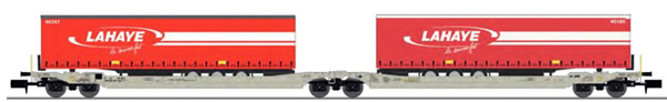 REE Modeles NW-186 - Twin car Sdggmrs AAE Hupac Intermodal + 2 trailers LAHAYE – Era V-VI